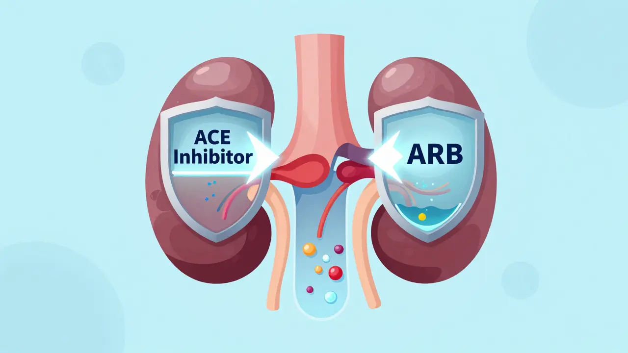 Diabetic Nephropathy: How ACE Inhibitors, ARBs, and Protein Control Protect Your Kidneys