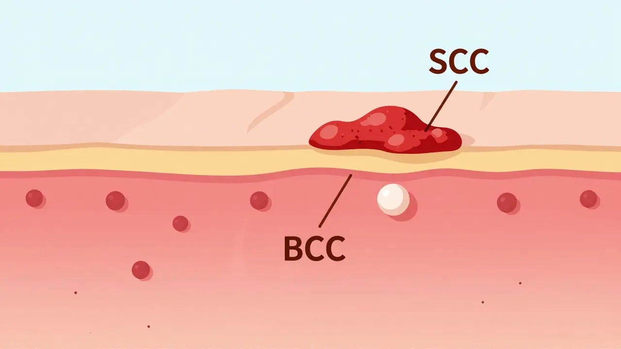 Nonmelanoma Skin Cancer: Basal vs. Squamous Cell Carcinoma Explained